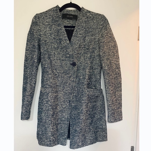 Zara Shiny Tweed Coat - Picture 6 of 15